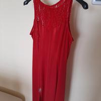 Abito da sera corto rosso, taglia s/42
