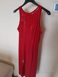 Abito da sera corto rosso, taglia s/42
