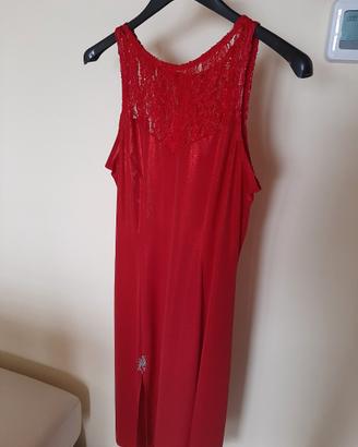 Abito da sera corto rosso, taglia s/42