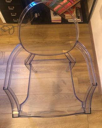 Sedia louis ghost azzurro trasparente di kartell