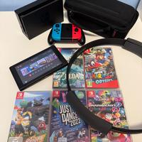 Nintendo Switch + 5 Giochi + Ring Fit