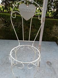 sedia porta vaso fiori