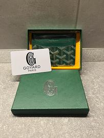 portacarte goyard in pelle verde