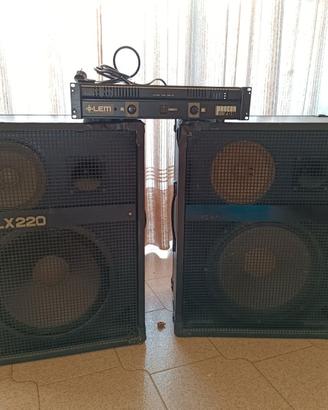 LEM LX220 + Procon 750 Casse + Amplificatore