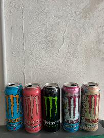Lotto 5 Lattine Monster Energy Vuote.