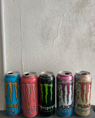 Lotto 5 Lattine Monster Energy Vuote.