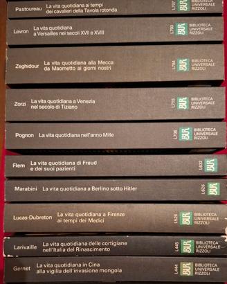 Libri BUR "La vita quotidiana ai tempi..."