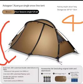 Tenda Asta gear crescent 1 Ultralight Autoportante