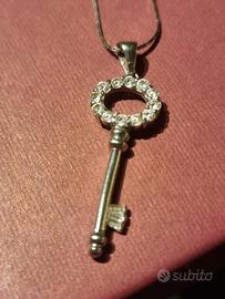 Girocollo con pendente chiave in argento 925