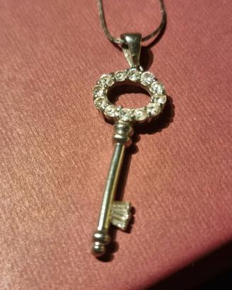 Girocollo con pendente chiave in argento 925