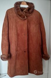 Giacca/Montone con inserti in visone tg.44