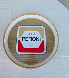 Vassoio rotondo Birra Peroni vintage.