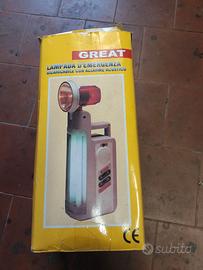 lampada emergenza portatile con suoneria