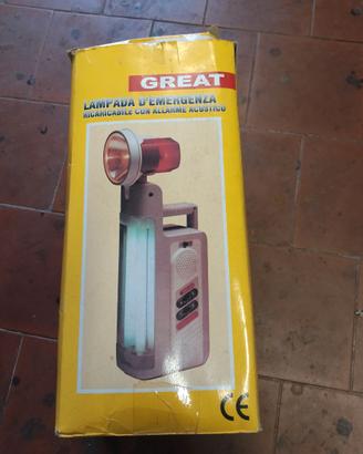 lampada emergenza portatile con suoneria