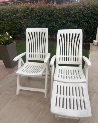 Sedie da giardino reclinabili