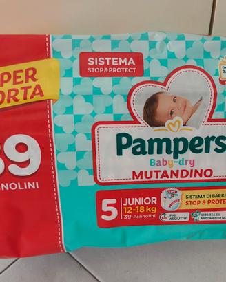 pacco pannolini Pampers baby dry mutandino tg 5