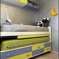 Camera ragazzi salva spazio - tutto su una parete