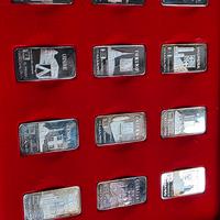 12 lingotti Argento 20gr Italia 90