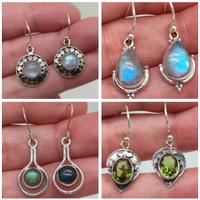 Orecchini in argento 925 e vere pietre naturali 