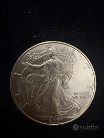 Usa 1 dollari Aquila Americana 2007 argento FDC