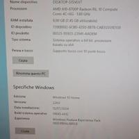 PC HP pavilion processore amd