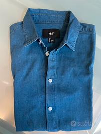 Camicia denim maniche corte H&M tg. S