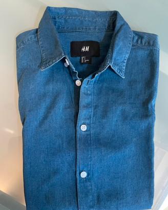 Camicia denim maniche corte H&M tg. S