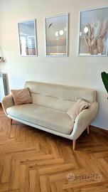 Divano Scandinavo Velluto L191 H87 P78 cm