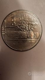 moneta 100 lire minerva datata 1978