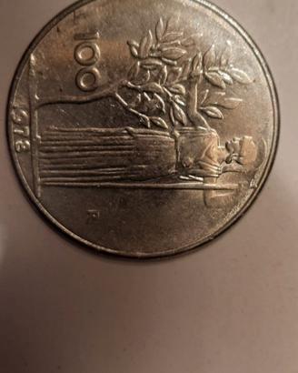 moneta 100 lire minerva datata 1978
