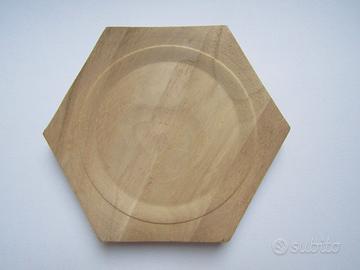 Piattino esagonale in balsa
