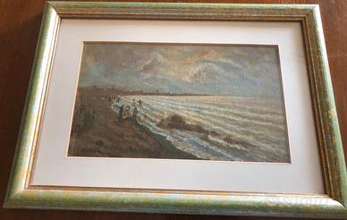 marina Marzocco olio su tavoletta Levy 14,5 x 24