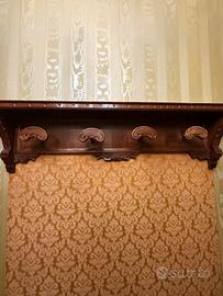 Attaccapanni legno e tappezzeria