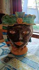 Testa di moro ceramica Caltagirone maestro Alessi