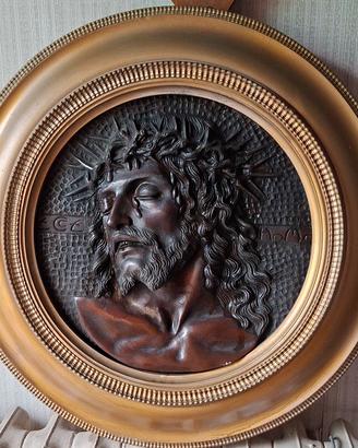 BASSORILIEVO soggetto religioso IN BRONZO 