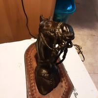 TESTA CAVALLO IN BRONZO