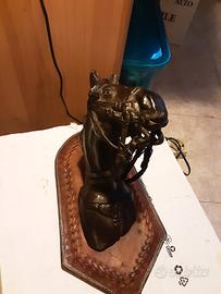 TESTA CAVALLO IN BRONZO
