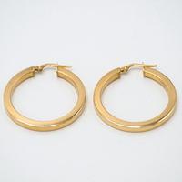 Orecchini cerchio oro giallo 18 kt scatolati A.127