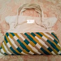 Borsa Coccinelle busta pochette zaino bianco multi