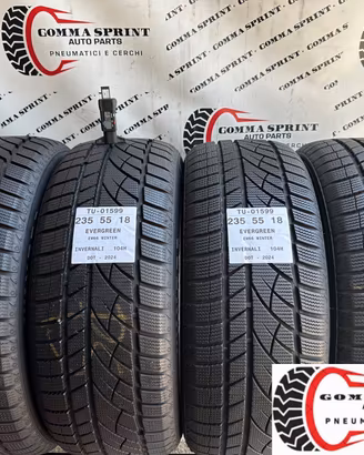 4 PNEUMATICI 235/55 R18 EVERGREEN INVERNALI 95%