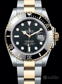 Rolex Sub data acc. oro 41 126613LN nuovo NOS 2023