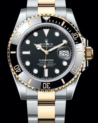 Rolex Sub data acc. oro 41 126613LN nuovo NOS 2023