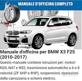 manuale officina BMW x3 f25 2010 2017