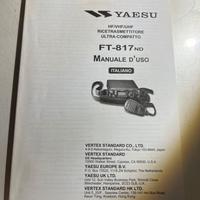 Manuale Ricetrasmettitore YAESU FT817-ND italiano