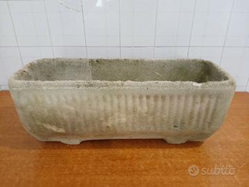 Vaso in Cemento pietra, Fioriera esterno -PEZZO IN