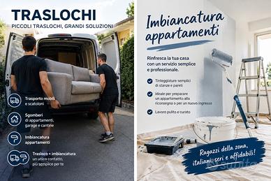 Traslochi,sgomberi e imbiancatura appartamenti