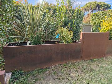 Fioriere x2  in acciaio corten