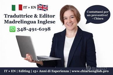 Traduttrice Madrelingua Inglese IT-EN e Editing EN