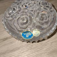 Portagioie vaso  coperchio in Cristallo di Boemia