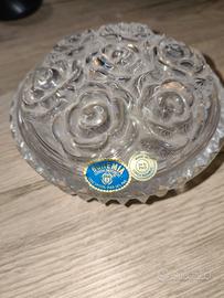 Portagioie vaso  coperchio in Cristallo di Boemia